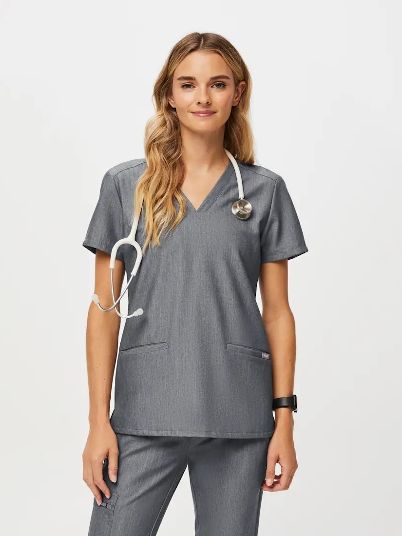 Figs Graphite Scrub Set - Casma Top & Zamora Joggers